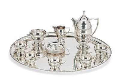 A Mocha Set from Vienna, - Silver and Russian Silver