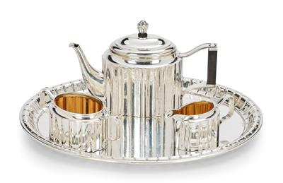 A Tea Set from Vienna, - Silver and Russian Silver