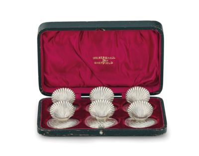 6 Place Card Holders from England, - Argenti