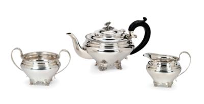 A Tea Set from Birmingham, - Stříbro