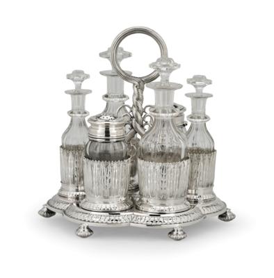 Princely House of Ypsilanti - Large Cruet Frame from Vienna, - Stříbro