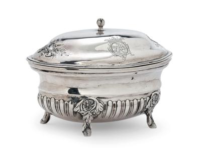 A Neo-Classical Covered Box, - Silver