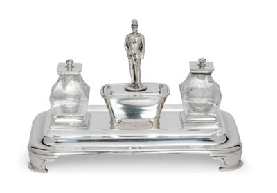 A Victorian Writing Set from London, - Silver