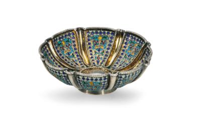 An Enamelled Small Bowl from Moscow, - Silver