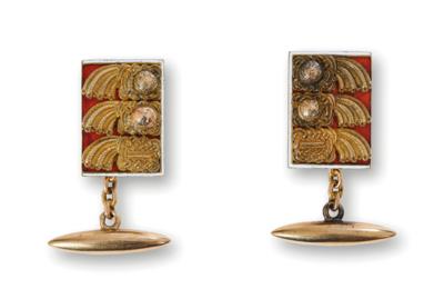 A Pair of Cufflinks from Russia, - Stříbro