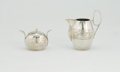 An Empire Milk Jug and Sugar Bowl from Pest, - Silver