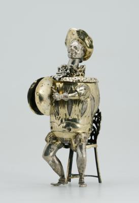 A Drinking Vessel in the Form of a Musician, - Silver