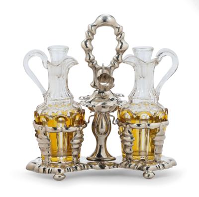 A Biedermeier Cruet Frame from Vienna, - Stříbro