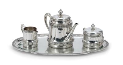 A Tea Set from Vienna, - Stříbro