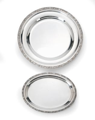 2 Platters from Vienna, - Silver