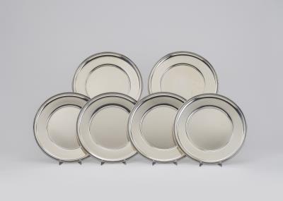 6 Place Plates from Switzerland, - Silver