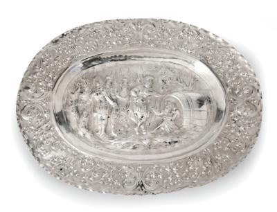 A Historicist Presentation Plate from Germany, - Silver