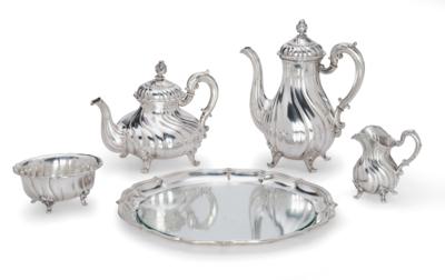 A Tea and Coffee Service from Germany, - Silver