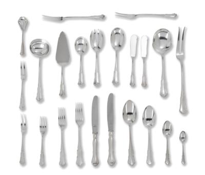 A Cutlery Set for 12 Persons from Germany, - Silver