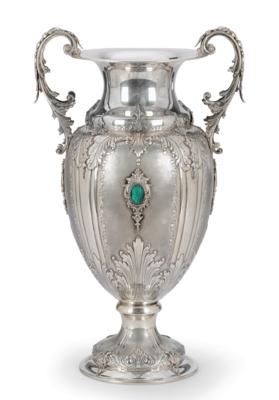 Große italienische Vase, - Silber