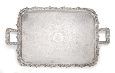 A Large Biedermeier Tray from Vienna, - Silver