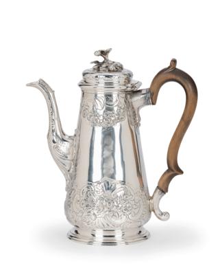 Londoner Georg II. - Kaffeekanne, - Silber