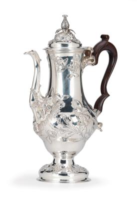 A George III Coffee Pot from London, - Silver