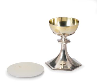A Chalice with Paten from the Netherlands, - Stříbro