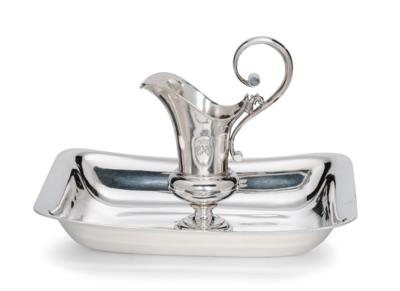 Wiener Biedermeier Gießer und Becken, - Silber