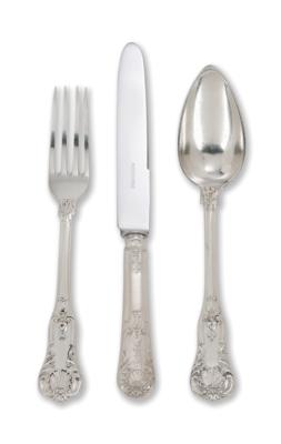 A Cutlery Set from Vienna, - Stříbro