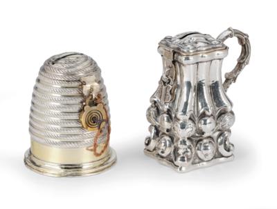 Two Money Boxes from Vienna, - Silver