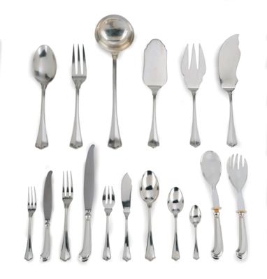 An Italian Cutlery Set for 12 Persons, - Stříbro