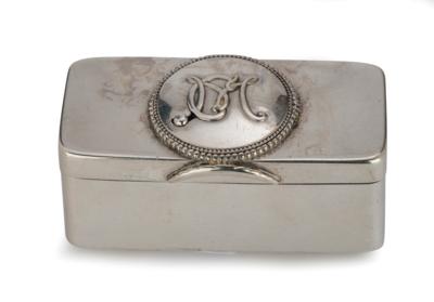 A Prague Neo-Classical Covered Box with a Symbol of the Bakers’ Guild, - Silver