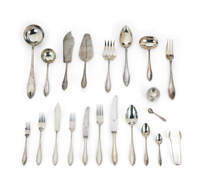 A Viennese Cutlery Set for 6 Persons, - Argenti