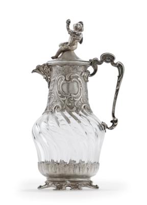 A Budapest Wine Jug by Bachruch, - Silver