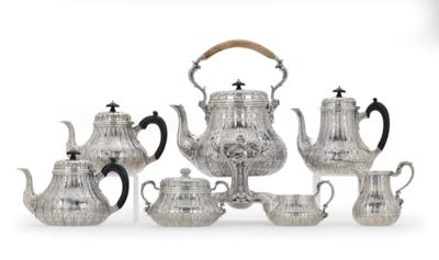 A Large London Victorian Tea and Coffee Service, - Silver