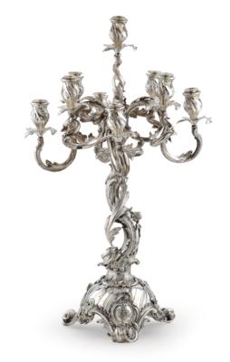 A Large Berlin Nine-Light Candelabrum, - Stříbro