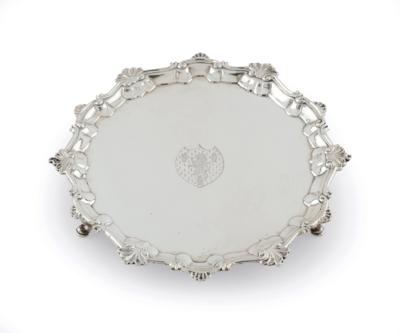 A London George II Footed Tray, - Silver