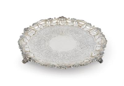 A London George III Footed Platter, - Silver