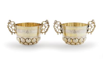 A Pair of Kremnitz Beakers, - Stříbro