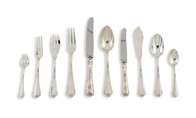 A Parisian Cutlery Set for 12 Persons, - Stříbro