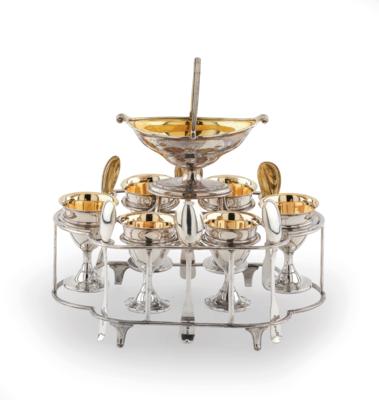 A Sheffield George III Breakfast Set, - Stříbro