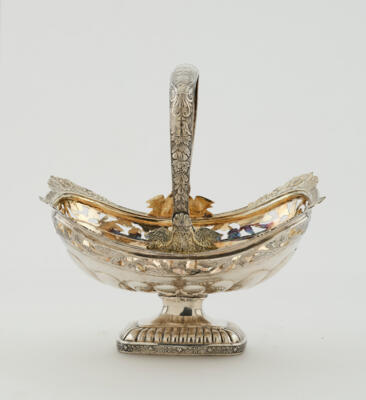 A Saint Petersburg Handled Basket, - Silver