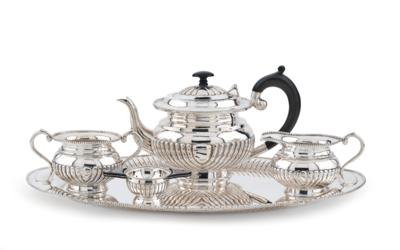 A Tea Set, - Silver