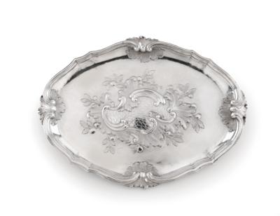 A Venetian Rococo Tray, - Silver