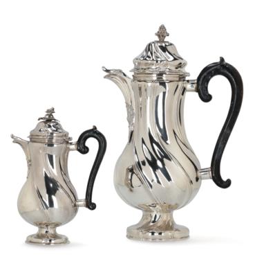 2 Belgian Coffee Pots, - Stříbro