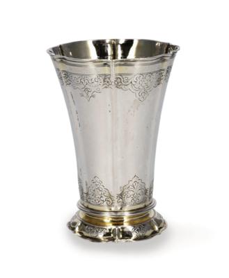 An Augsburg Régence Beaker, - Stříbro