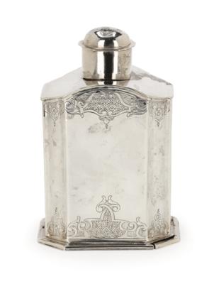 An Augsburg Régence Tea Box, - Silver