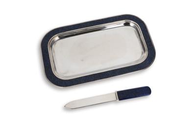 A Tray with a Letter Opener, by Buccellati, - Stříbro