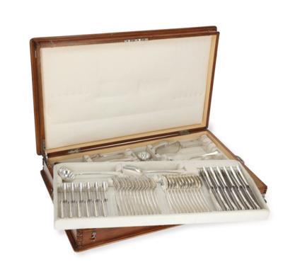 A Budapest Cutlery Set for 12 Persons, - Silver