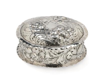 A German Baroque Covered Box, - Silver