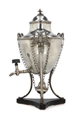 A German Empire Tea Urn, - Silver