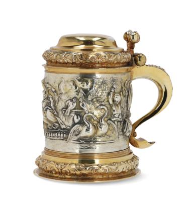 A German Historicist Tankard, - Stříbro