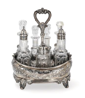 A London Victorian Cruet Frame, - Stříbro