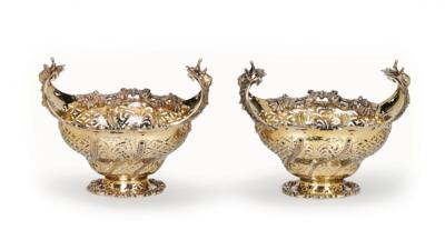 A Pair of London Bowls, - Argenti